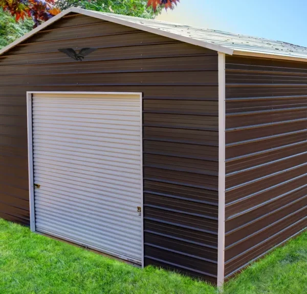 18x25x12 Boxed Eave Roof Metal Garage