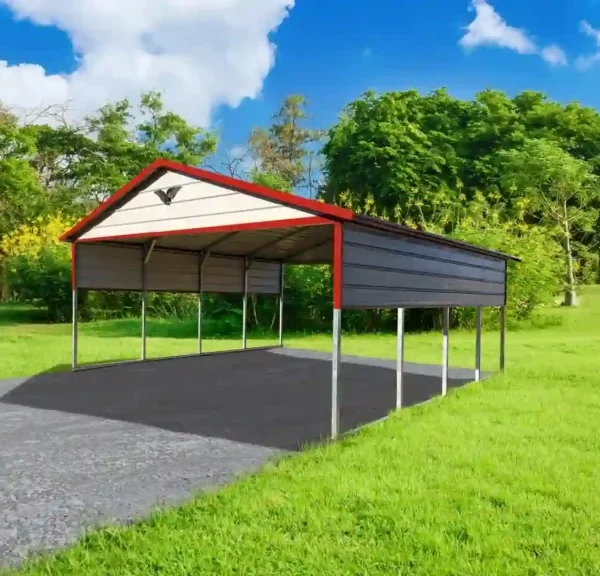 20x20x8 Metal Garage - Boxed Eave Roof