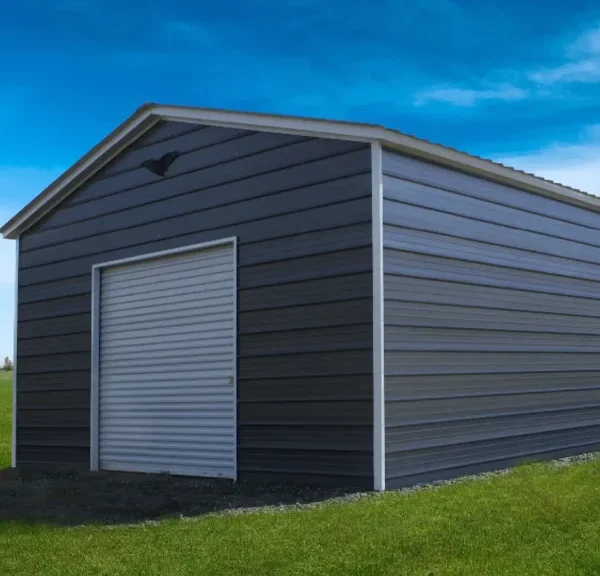 20x25x10 Metal Garage - Vertical Roof