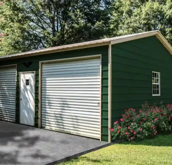20x25x9 Metal Garage - Vertical Roof