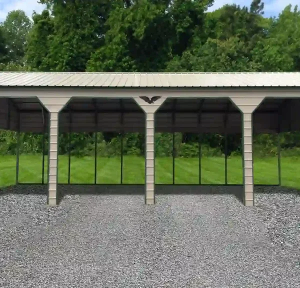 24x50x11 Metal Carport - Vertical Roof