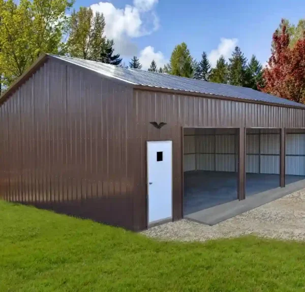 28x40x11 Metal Garage - Vertical Roof