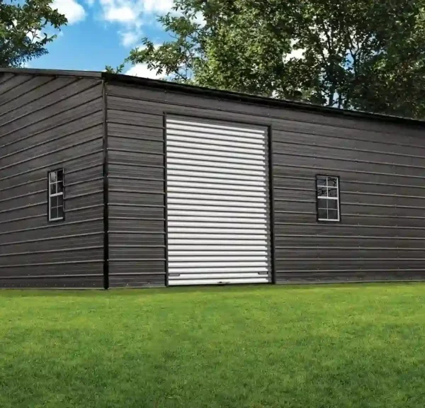 28x45x11 Metal Garage - Vertical Roof