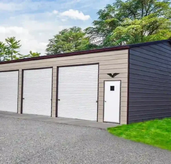 30x45x12 Metal Garage - Vertical Roof