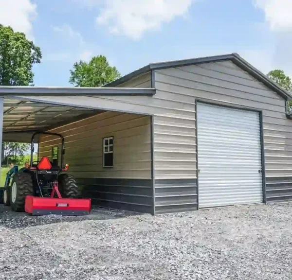 42x30x12x8 Custom Metal Barn - Regular Roof