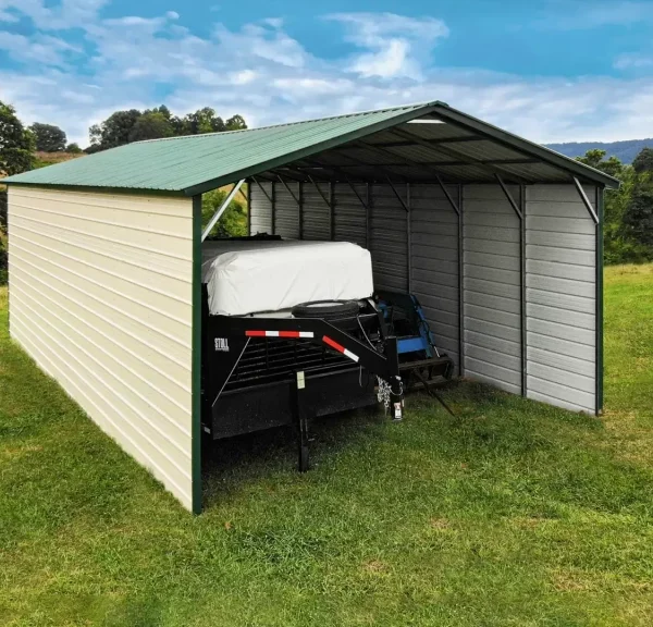 20x40x11 Metal Carport - Vertical Roof