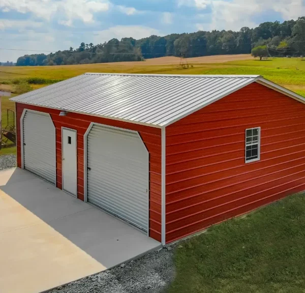 32x30x9/7 Vertical Roof Metal Garage