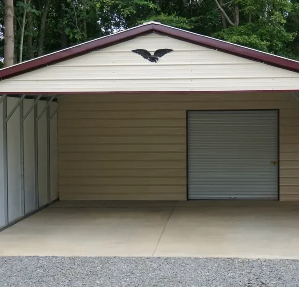 24x40x9 Metal Combo Unit - Vertical Roof