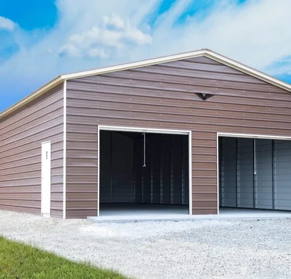 30x65x12 Metal Garage - Vertical Roof
