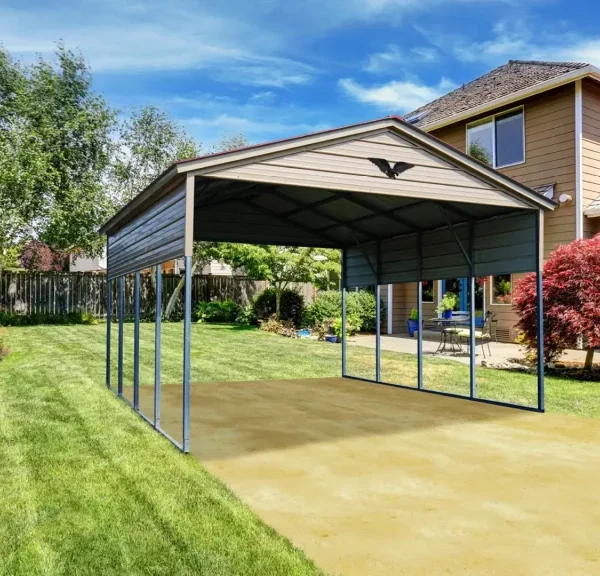 20x20x11 Gables Metal Garage - Regular Roof