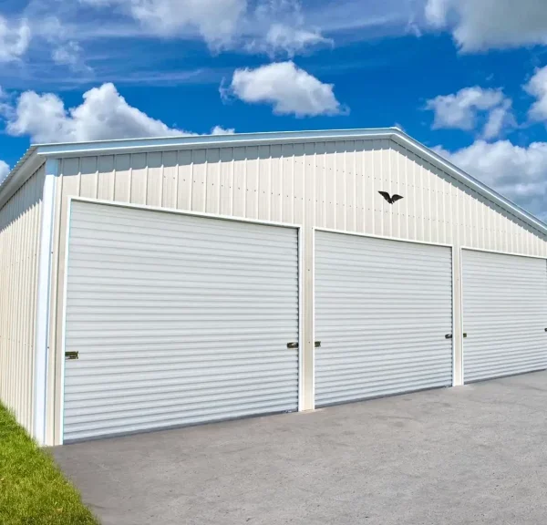 34x25x10 Metal Garage - Vertical Roof