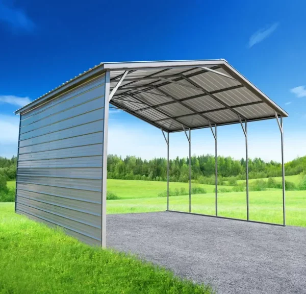 20x20x11 Metal Carport - Vertical Roof