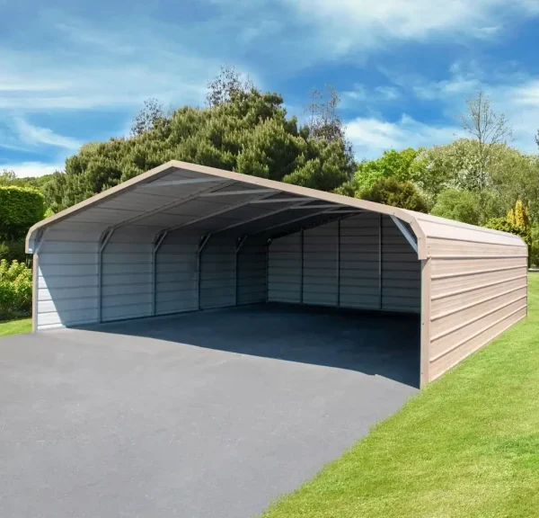 24x25x6 Regular Roof Metal Carport