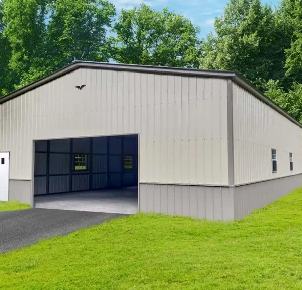 34x50x13 Metal Commercial Building - Vertical Roof