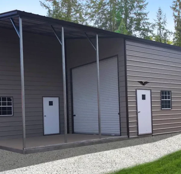 30x40x14 Metal Commercial Building - Vertical Roof