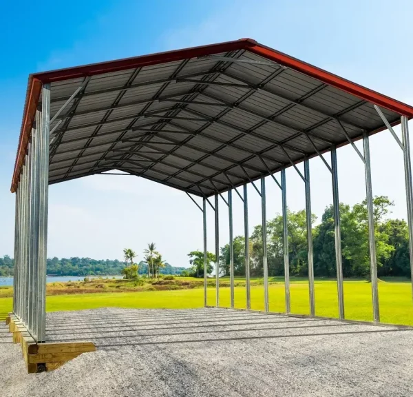22x45x12 Metal Carport - Vertical Roof