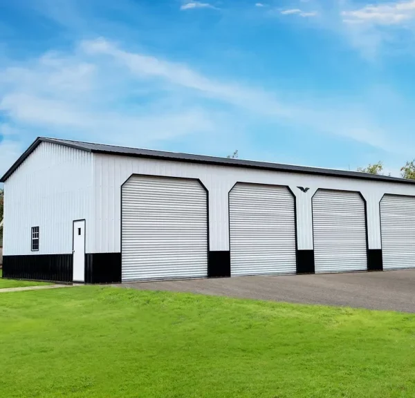 32x65x14 Metal Garage - Vertical Roof