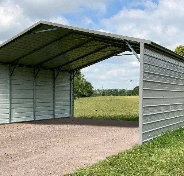 24x20x9 Boxed Eave Roof Metal Carport