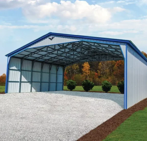 40x30x12 Metal Commercial Building - Vertical Roof