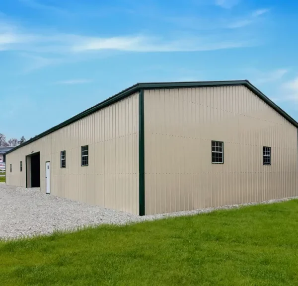 32x85x14 Metal Workshop - Vertical Roof