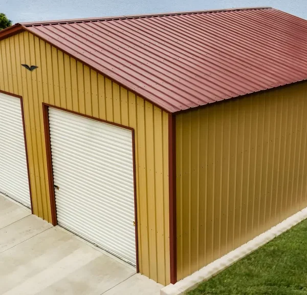 30x35x12 Metal Garage - Vertical Roof
