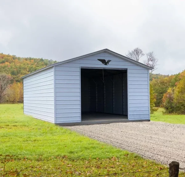 20x30x10 Metal Garage - Vertical Roof