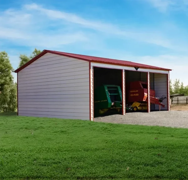 30x35x11 Metal Garage - Vertical Roof