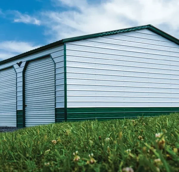 30x40x11 Metal Garage - Vertical Roof