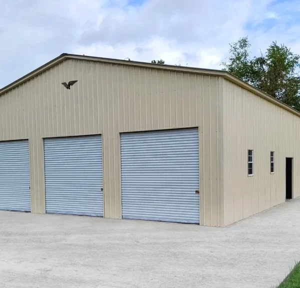 40x60x15 Metal Garage - Vertical Roof