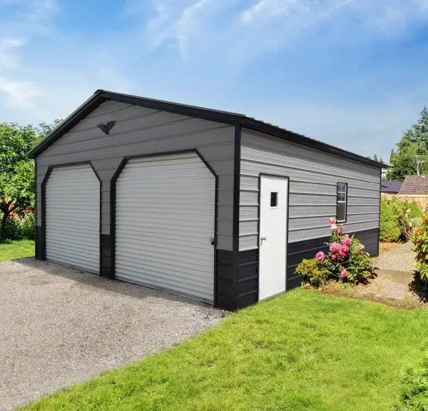 20x25x9 Vertical Roof Metal Garage