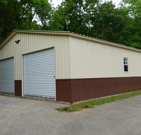 30x30x9 Metal Garage - Vertical Roof