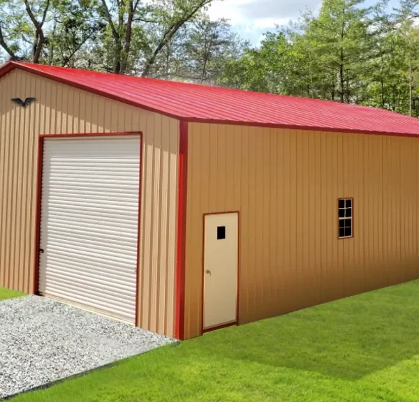 40x45x13 Metal Garage - Vertical Roof