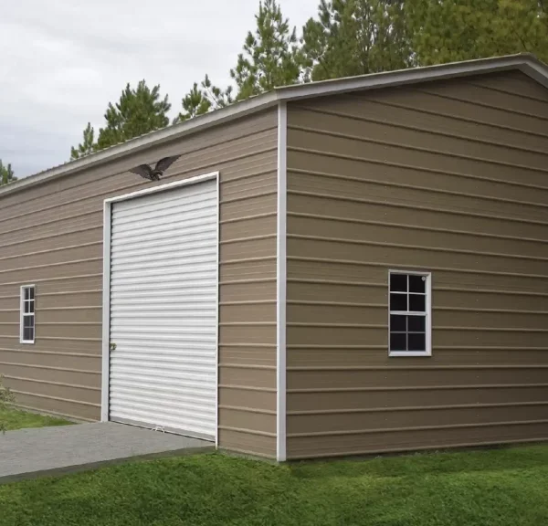 24x40x12 Vertical Roof Side Entry Garage