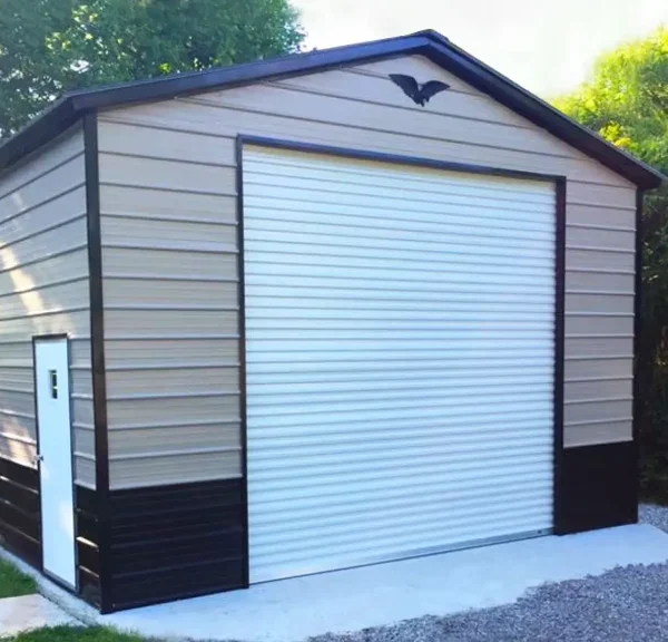 20x35x12 Metal Garage - Vertical Roof