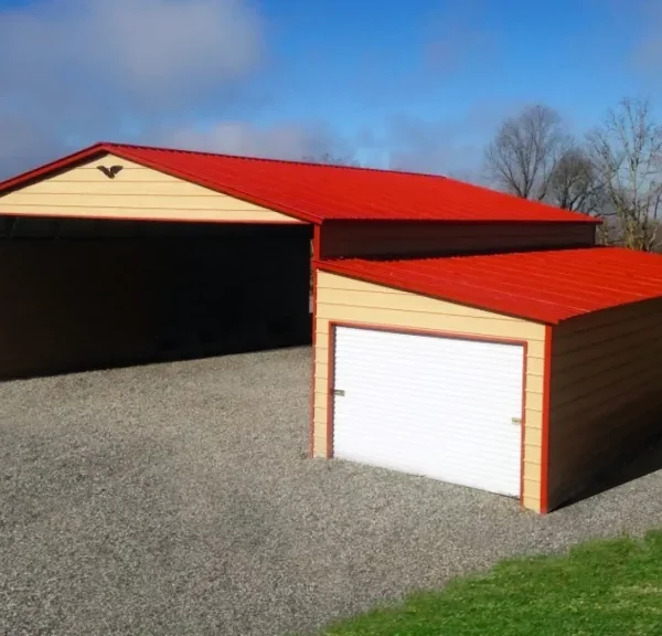 54x40x12 Metal Barn - Vertical Roof
