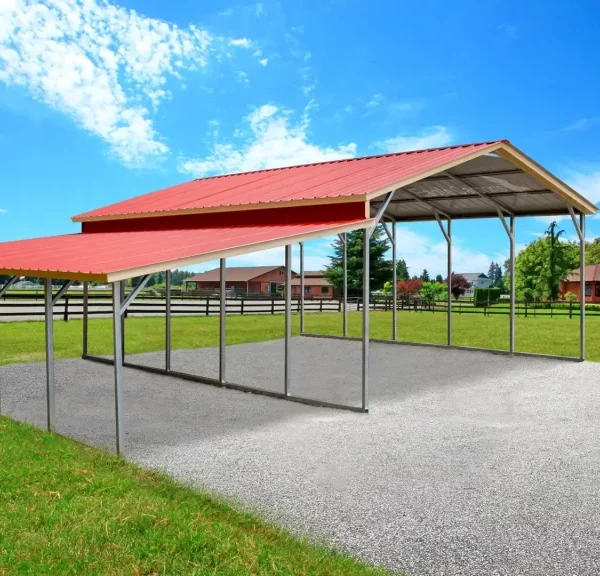 32x25x9/6 Metal Carport - Vertical Roof