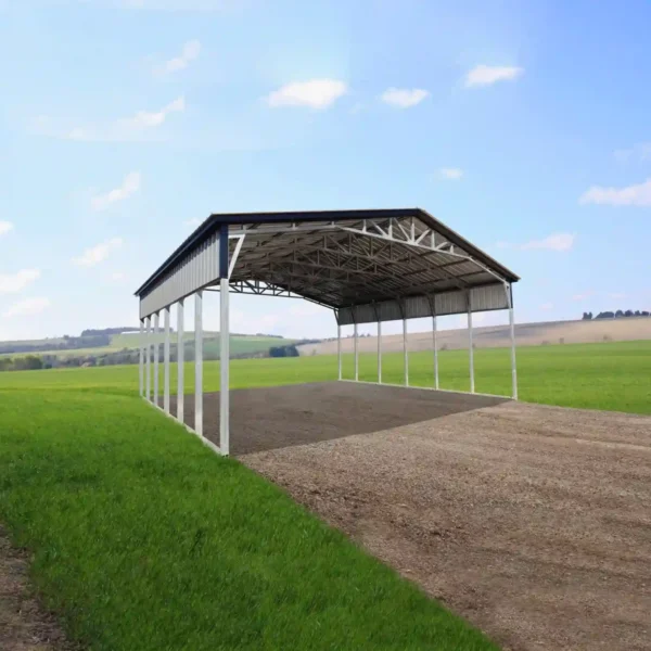 32x30x12 Commercial Grade Carport - Vertical Roof