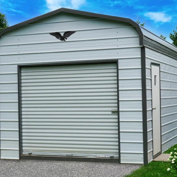 10x30x8 Metal Garage - Regular Roof